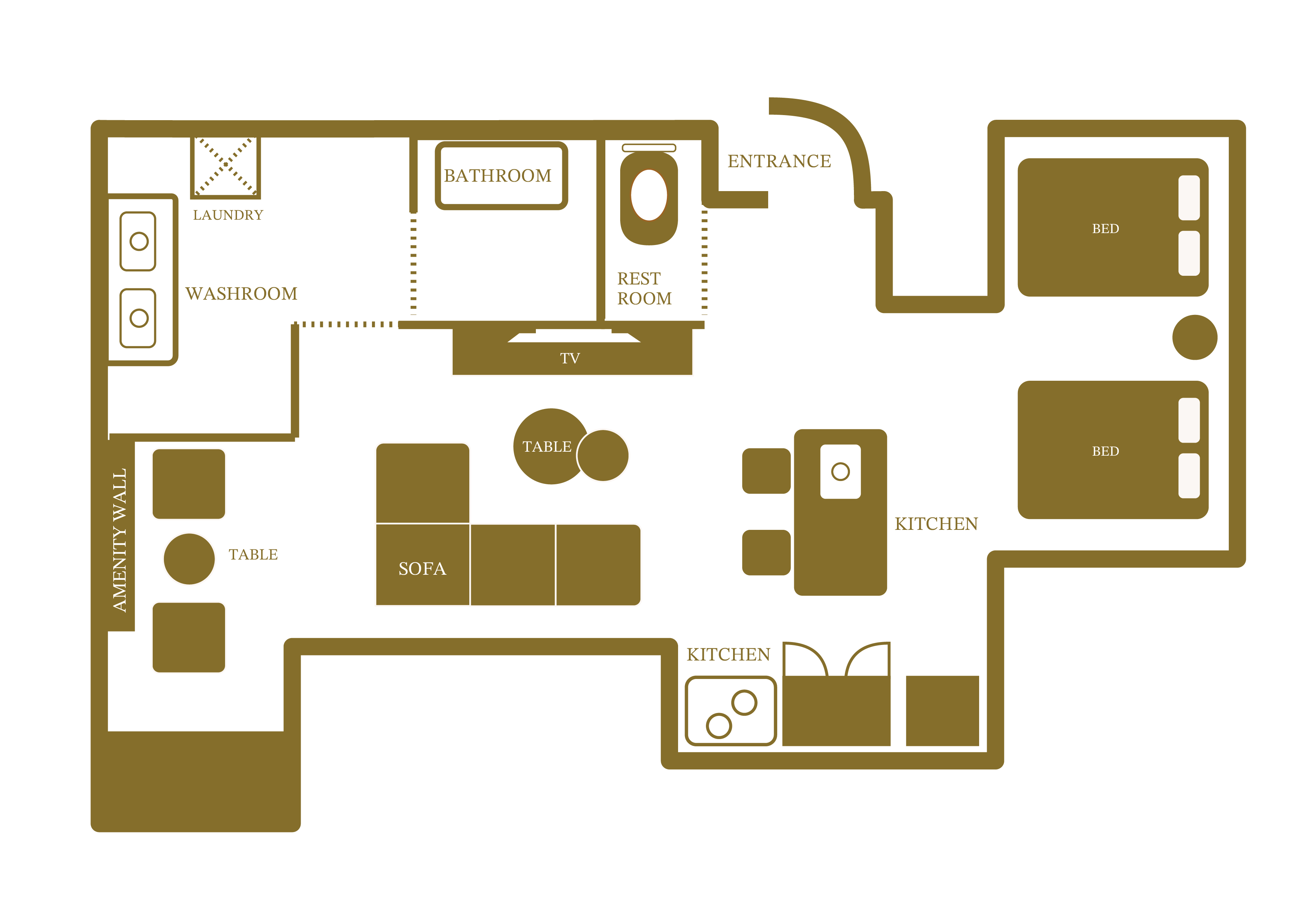 Corner Junior Suite floor plan